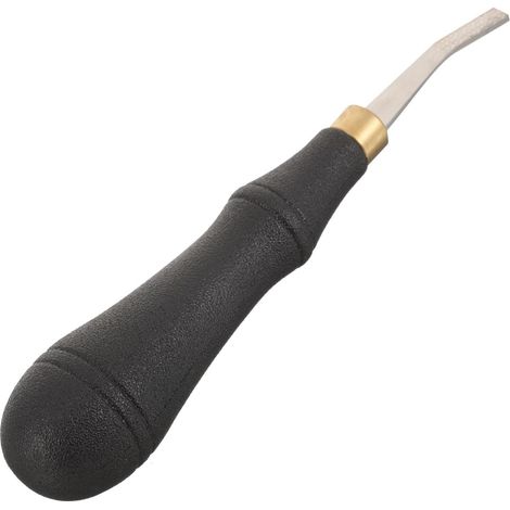 Lime à Cuir et Flexibilité en Acier Inoxydable Professionnelle avec Poignée Antidérapante pour Ponçage et Polissage du Cuir Noir (1/5)