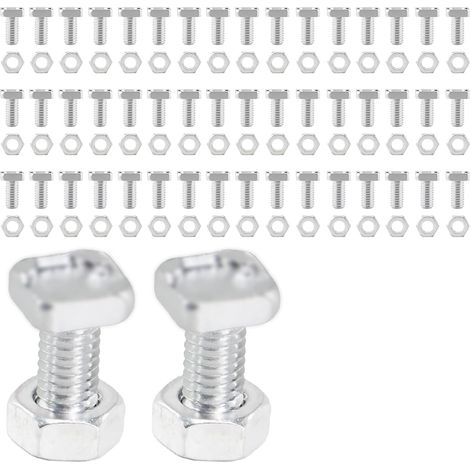 50 Pièces Noix de Serre, 50 Boulons en Aluminium M6x50 + 50 Écrous M6, Ensemble d'Accessoires d'Outil pour Serre Jardinage de Plantes, Installation et Fixation (1/5)