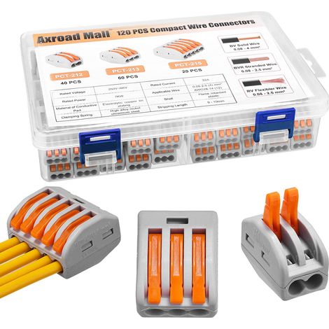 Compact Connector, 120 Pieces Compact Connectors for Splicing (1/5)