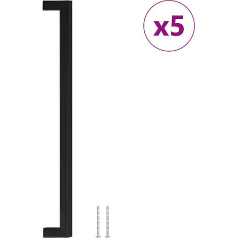 vidaXL Cabinet Handles 5 pcs Black 320 mm Stainless Steel (1/5)