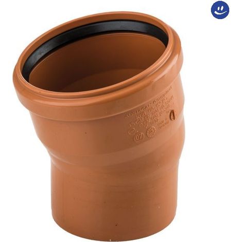 Curva ridotta 45° ad innesto in pvc con guarnizione serie sitech+ ø100/110 WAVIN