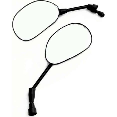 COPPIA SPECCHIETTI SPECCHI RETROVISORI MOTO SCOOTER NERO DX SX M10 312