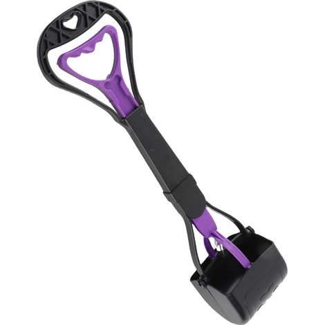 Ramasse-crottes pour chien, manche long ergonomique, pince à dents larges en plastique robuste, hygiénique et réutilisable (1/4)