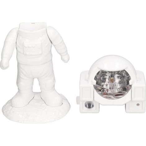 Projecteur d'étoiles astronaute, lampe de projection USB à tête rotative, quatre modes de projection, pour la décoration de table et de chambre. (1/5)