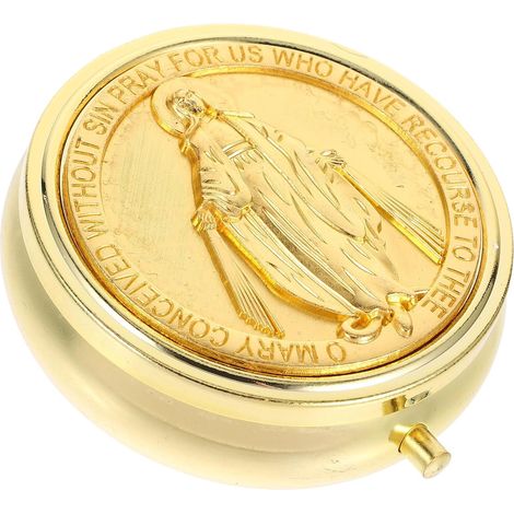 Boîte Vintage en Alliage de Zinc Doré pour Rangement de Bijoux et Chapelet, Petite Boîte Multifonctionnelle pour Décorations Maison et Bureau (1/5)