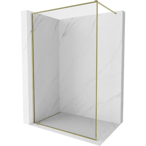 Mexen Kioto-F Duschabtrennung Walk-in mit Rahmen 65 x 202 cm, transparent 8 mm, gold - 800-065-104-50-00 (1/5)