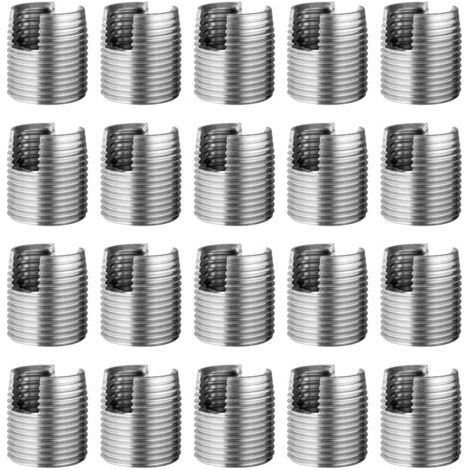 FENOPLASTICALot de 20 inserts filetés, vis à fente, écrous autotaraudeurs, réducteurs de filetage, kit de réparation hélicoïdal M101.5-M141.5-18L (1/5)