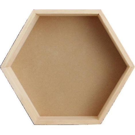 Étagère murale en bois massif présentoir étagère hexagonale en nid d'abeille-14824 cm- (1/5)