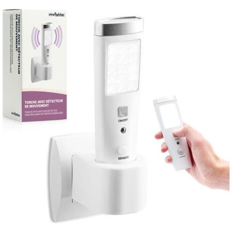 Lumière ambiante, 4 en 1 multifonction LED avec capteur de mouvement, veilleuse d'urgence, lampe de poche rechargeable, batterie 3,7 V, blanc (1/5)