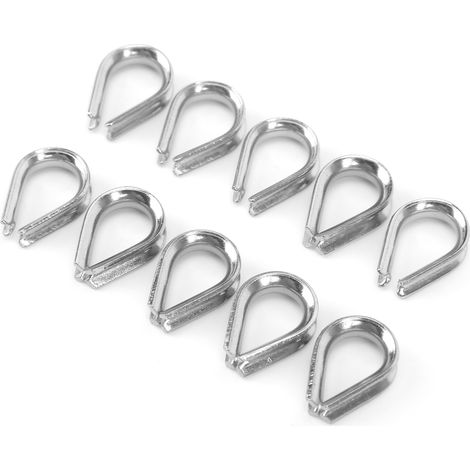 Colliers de serrage pour câbles métalliques de bateau en acier inoxydable de 2 mm, anneaux de protection pour câbles métalliques, cosses de serrage