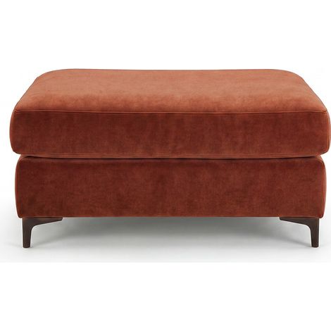 Pouf Fiesole en velours Terracota (1/4)