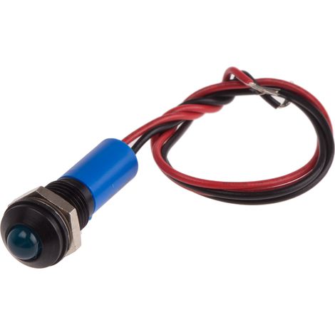 Voyant LED lumineux  Bleu RS PRO, dia. 8mm, 220V c.a., IP67 ( Prix pour 1 )