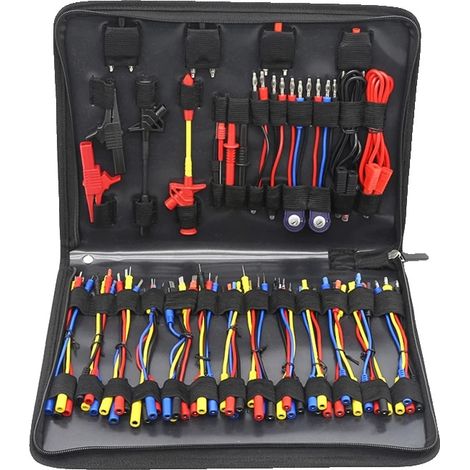 Kit de cables de prueba para multímetro, de alta calidad, fabricados en caucho y cobre, de compatibilidad universal, con capacidad para 600 V y 10 A, incluye múltiples conectores y cuenta con certific (1/5)