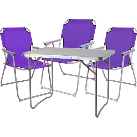 4-teiliges Campingmöbel Set 70x50x59cm-DMC330870+3xDPO2600L (1/3)