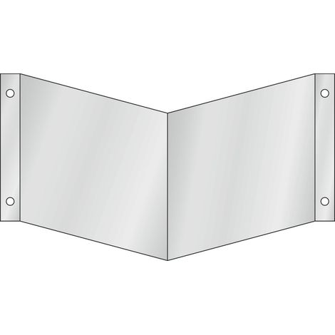 Nasenschild Wandmontage für zwei Symbole klein, Typ: 01200