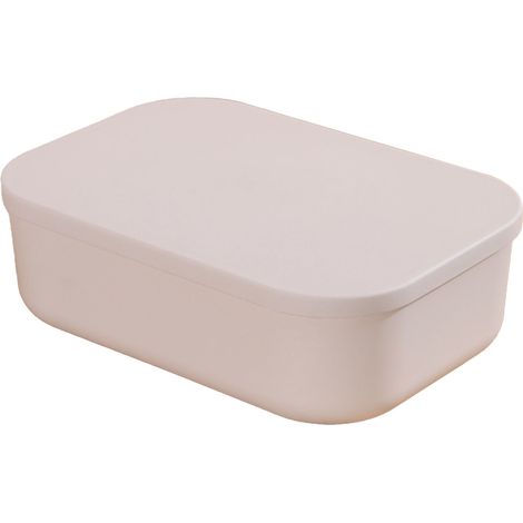 Organisateur de bureau, boîte de rangement en plastique avec couvercle, anti-poussière, empilable, pour cosmétiques, bureau et maison. Boîte de rangement pour cosmétiques idéale pour le bureau et la m (1/5)