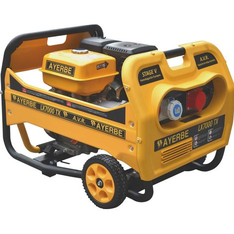 AYERBE - 5433070 - Générateur essence LX7000 TX Kiotsu triphasé/mano 6,5 kW durable