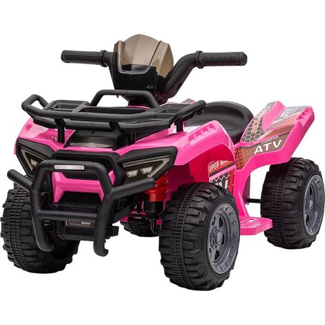 QUAD ELETTRICO PER BAMBINI 18-36 MESI CON BATTERIA RICARICABILE 6V. IN METALLO E PP. 70X42X45 CM. ROSA (1/5)