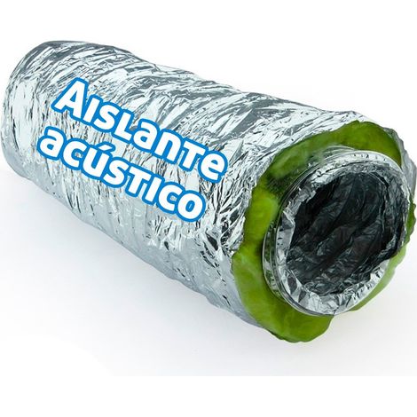 Tubo flexible aislado acústico para aire acondicionado y climatizacion Aluminio Ø180 Aluminio Ø180