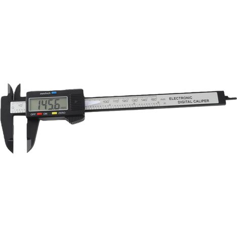 Digitaler elektronischer Messschieber mit 150 mm Teleskopstange, 0,1 mm Genauigkeit, Kunststoff (1/5)