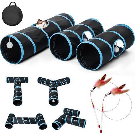 Cat Tunnel Pet Tubes Foldable Black (1/5)