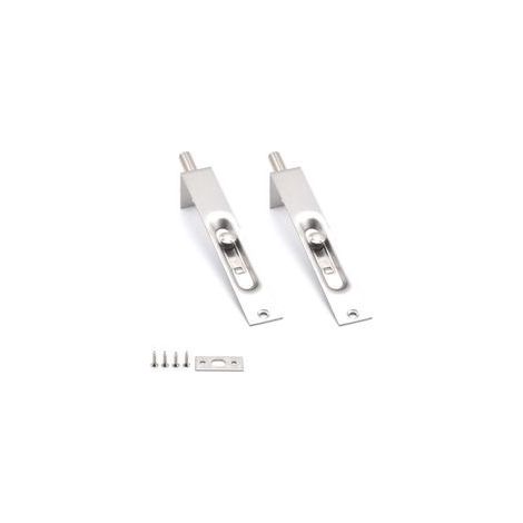Set di 2 chiavistelli a leva per porta a filo in acciaio inox da 4 pollici (1/5)