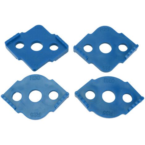 Gabarit d'Angle R, Localisateur d'Angle Rond en Plastique ABS 4PCS pour Cadre Photo à Angle Droit (Bleu) (1/5)