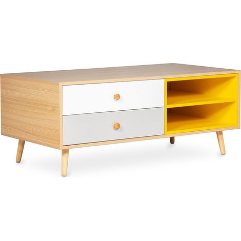 Holz-TV-Ständer - Skandinavisches Design - Lenark Natural wood