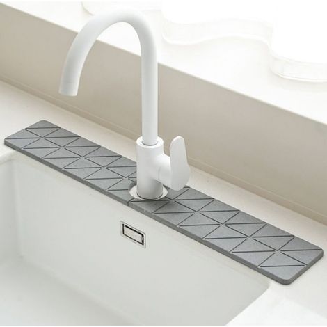 Tapis de Séchage pour Évier - Terre de Diatomées - Gris Foncé - 40x10 cm (1/5)