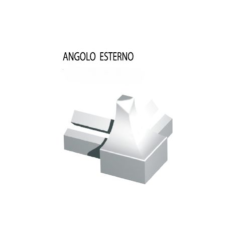Raccordo angolo esterno pro sguscio rva h 10 mm bianco