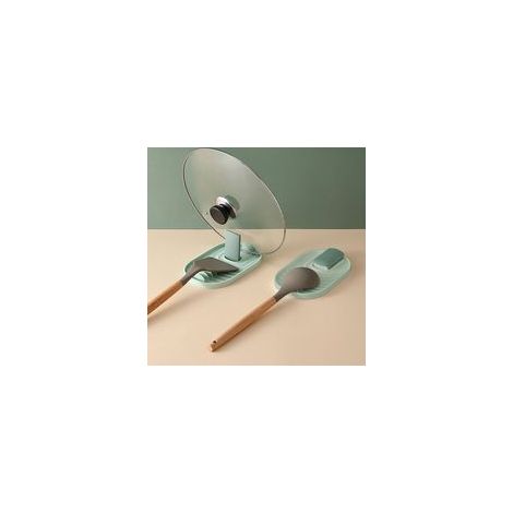 2 Pièces Repose Cuillere, Repose Cuillère Cuisine, Support Couvercle Repose, Pose Ustensiles, Pour Cuisinière, Porte Stensiles De Cuisine Pour Louches, Porte-Cuillère Pour Cuisinière (Vert) (1/5)