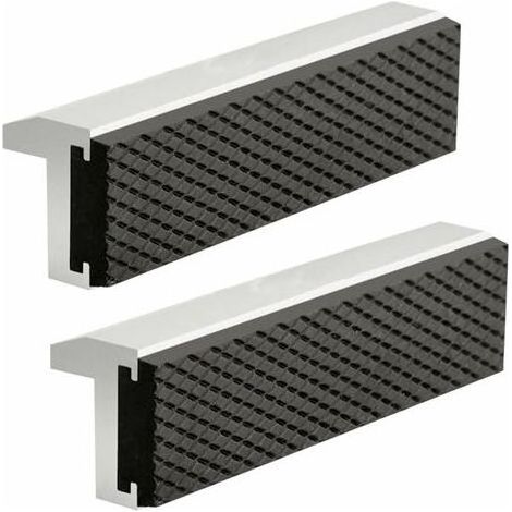 Protection De Mâchoires A Etau,Étau avec mâchoires de protection,Accessoire de mâchoire extra souple mâchoires de rechange en aluminium avec aimants 125 mm 2 pièces (1/5)