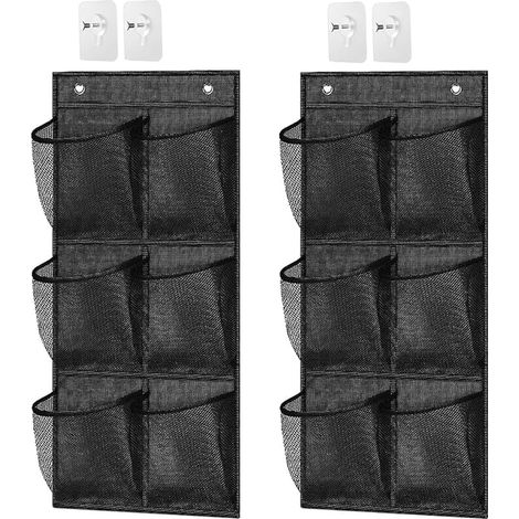 Organisateur sur la Porte pour Chaussures, Organisateur Suspendu, Range Chaussures Suspendu Camping Car, pour Armoire et Porte Étroite (Noir) (1/3)