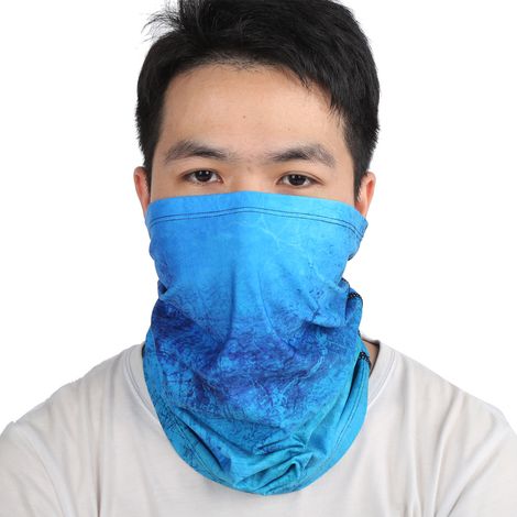 WHEEL UP Foulard facial imprimé multifonctionnel, bandeau élastique respirant, protège-poignet pour l'océan bleu (1/5)