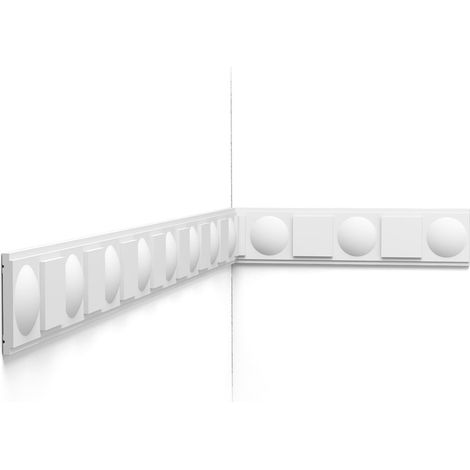 P9902 Cimaise murale Orac Decor - 7x1,5x200cm (h x p x L) - moulure décorative polyuréthane (1/3)