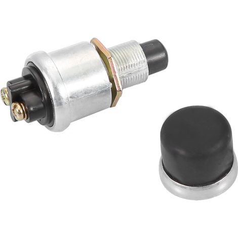 Interrupteur Bouton Poussoir 2 Broches 12V 20A Imperméable Klaxon Démarrage Moteur Voiture Bateau Moto Renforcé Universel (1/5)
