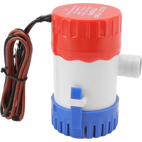 Pompe de cale non automatique avec moteur refroidi par eau, pompe à eau marine submersible pour piscine, spa et bateau, 750 GPH, 12 V (1/5)