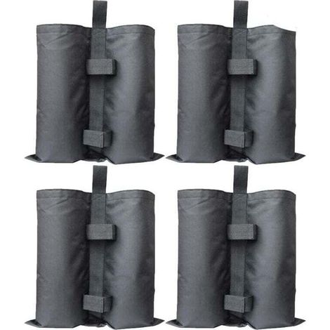 Set di 4 robusti pesi di sabbia di livello industriale per gazebo, tende ombreggianti e ombrelloni da giardino - Crezuo