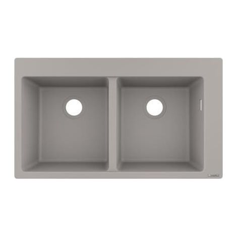 S510-F770 Evier encastré 370/370 gris béton