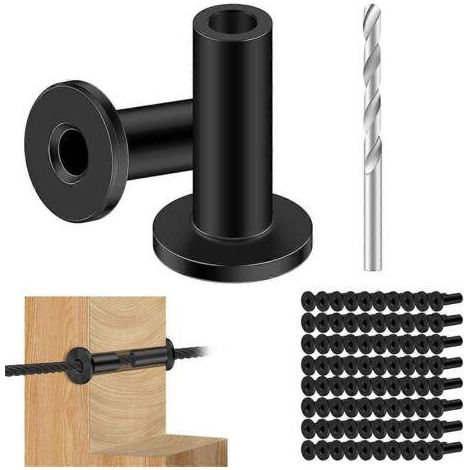 80 manchons de protection en acier inoxydable noir (1/5)