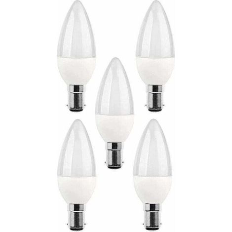 Pack De 5 Ampoules LED B15 5W 220V 270 Lm 3000K Culot Baïonnette Classe Énergétique A+ (1/4)