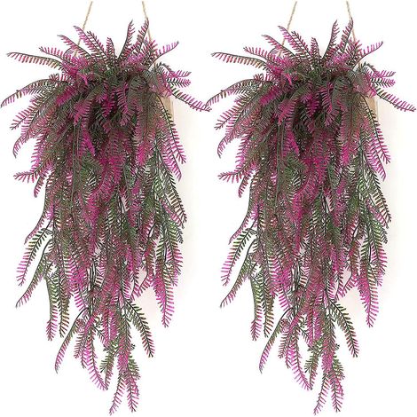 2 Pices , Mauve , Fougre Artificielle Plante Fausse Plantes Deco Plante Artificielle Exterieur Pour Clbration, Mariage, Cuisine, Jardin, Bureau Dc (1/5)