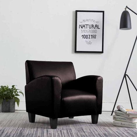 Chaise design - Chaise de canapé Marron foncé Similicuir BonneVie-83749 (1/5)