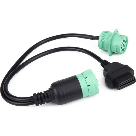 9-poliger OBD2-Y-LKW-Adapter, 16-poliger OBDII-Stecker (männlich/weiblich), Y-Kabel J1939 (1/5)