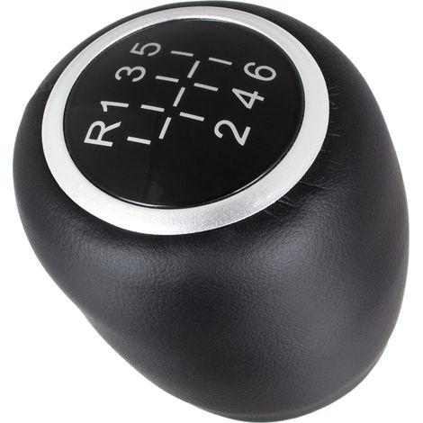 Pomo de palanca de cambios Opel Vectra C FL 05-08 6 VELOCIDADES CUERO ECO NEGRO
