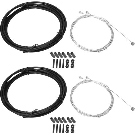 Ensemble de Câbles et Gaines de Frein et Dérailleur pour Vélo - Accessoires Vélo en Noir (1/5)