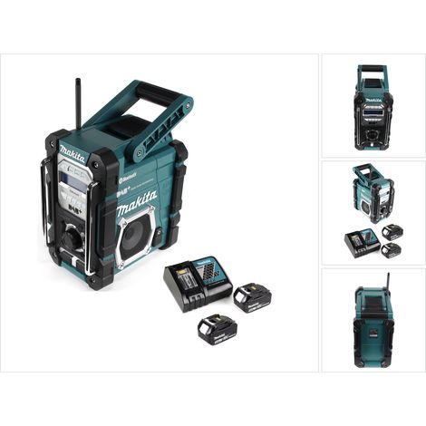 Makita DMR 112 RT Akku Baustellen Radio 7,2 - 18V Bluetooth DAB+ + 2x 5,0Ah Akku + Ladegerät (1/5)