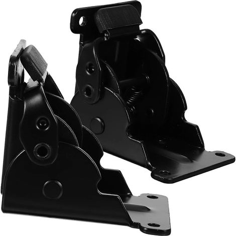 Set aus 2 robusten, klappbaren Tischbeinen mit Metallscharnieren für Möbel, platzsparend und stabil. (1/5)