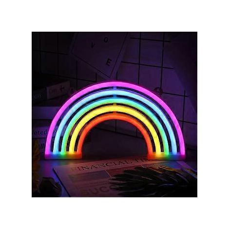 Neonlichter, Hängende Neonlichter USB/Batterie Planetenlampe Neonlicht für Bar, Hochzeitsdekoration, Geburtstagsfeier usw. (Regenbogen)