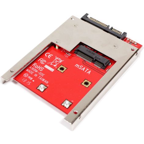 BeMatik - Adaptateur SATA 2.5 HDD à mSATA miniSATA avec vis de fixation (1/5)